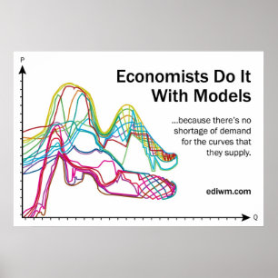Ekonomer gör det med modeller Slogan Poster