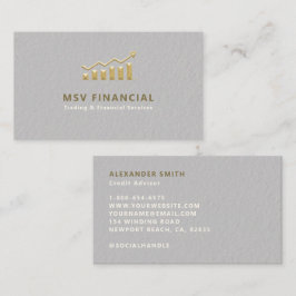 Ekonomi Faux Embossed Guld Modern Professionell Visitkort