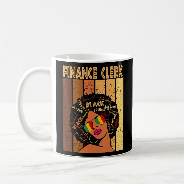 Ekonomiansvarig Afro African American Black Histor Kaffemugg (Vänster)
