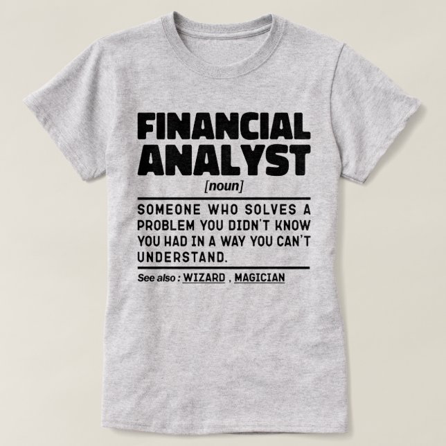 Ekonomisk analytiker - Coola för Noun-definition T Shirt (Design framsida)