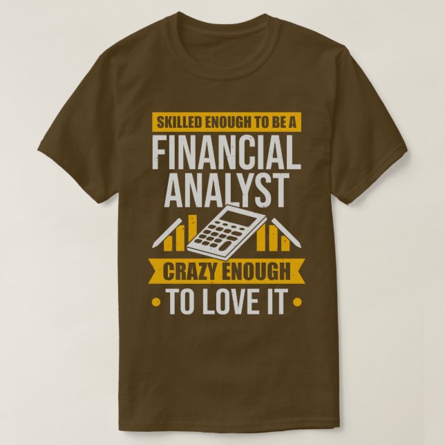 Ekonomisk analytiker för finansjobb t shirt (Design framsida)
