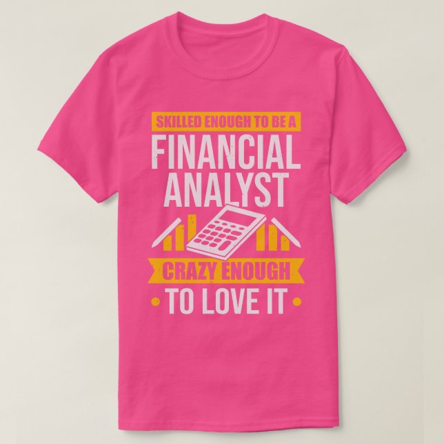 Ekonomisk analytiker för finansjobb t shirt (Design framsida)