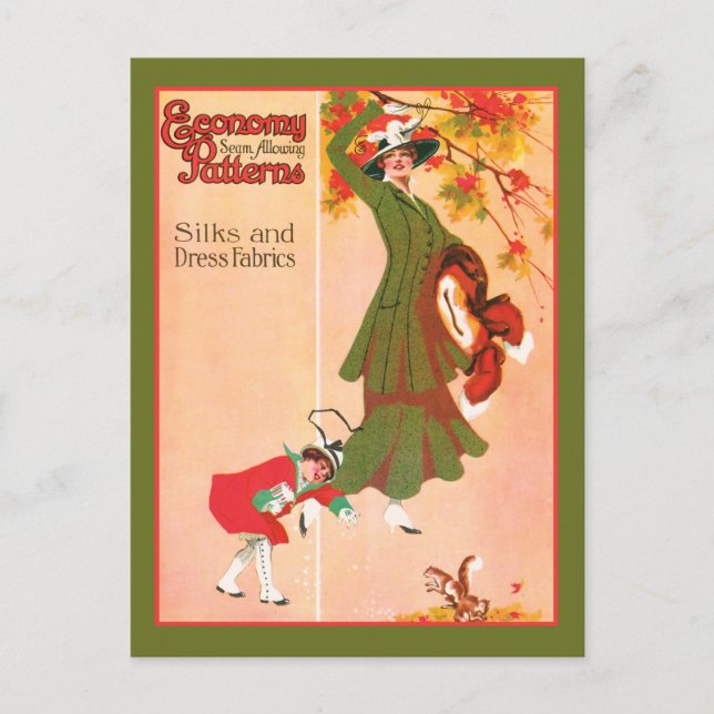 Ekonomisk ånga som tillåter Mönster Vykort (Framsida)