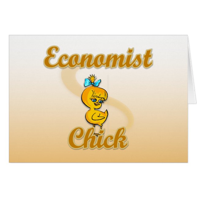 Ekonomisk Chick Hälsningskort (Framsidan Horizontal)