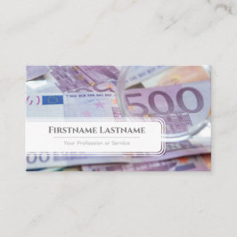 Ekonomisk expert på penningvaluta i elegant, vit e visitkort