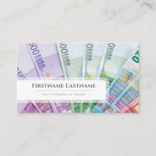 Ekonomisk expert på penningvaluta i elegant, vit e visitkort