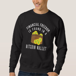Ekonomisk frihet finns i en Bitcoin Wallet Lång Ärmad Tröja