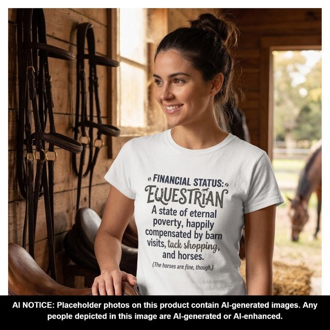 Ekonomisk status Ridning rolig ryttare humor T Shirt (Skapare uppladdad)