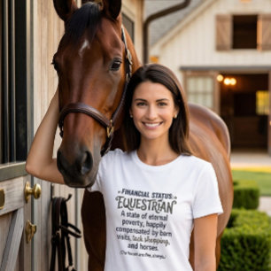 Ekonomisk status Ridning rolig ryttare humor T Shirt