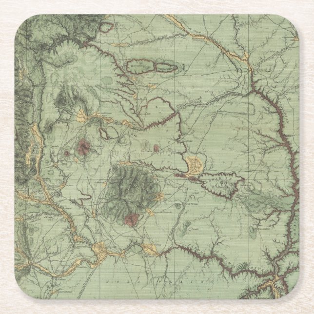 Ekonomiska särdrag av nytt - mexico underlägg papper kvadrat (Framsidan)