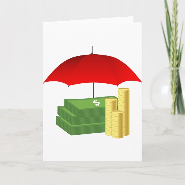 Ekonomiskt säkerhetsskydd med Red Umbrella Kort (Skapare uppladdad)