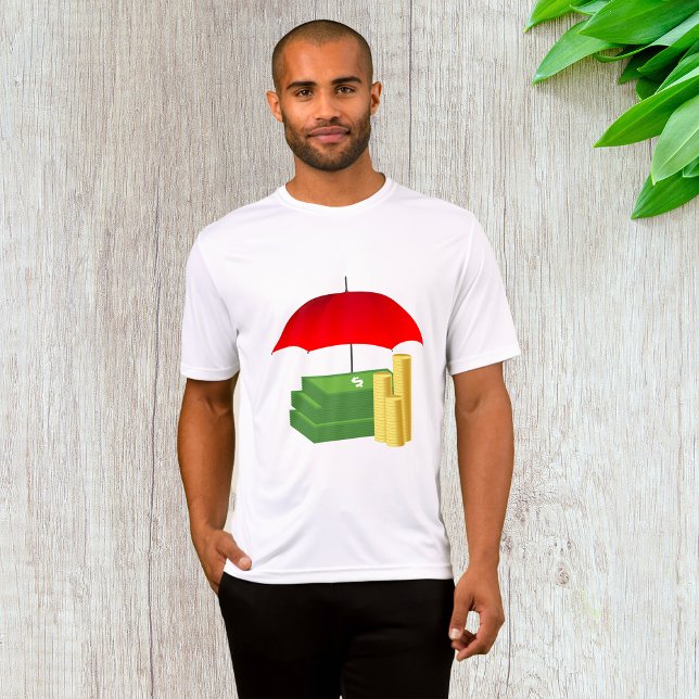Ekonomiskt säkerhetsskydd med Red Umbrella T Shirt (Skapare uppladdad)