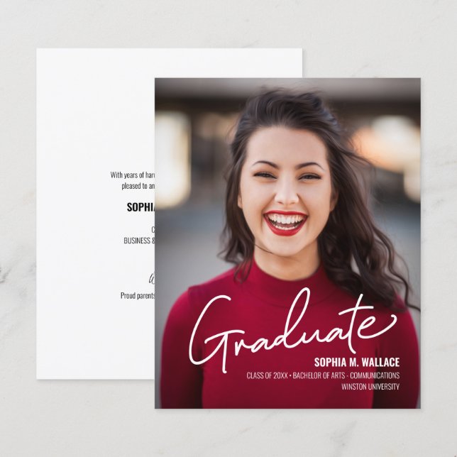 Ekonomiskt Universiteten Student med foto (Fram/baksida)