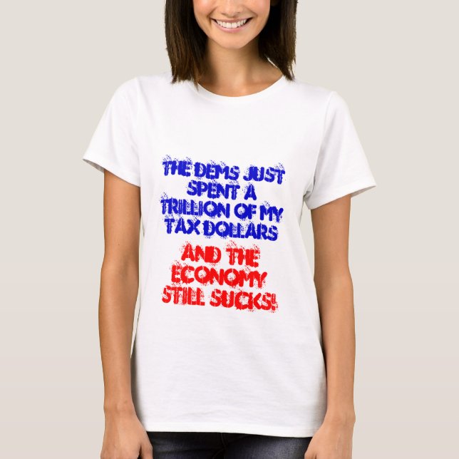 Ekonomistillbilden suger t shirt (Framsida)