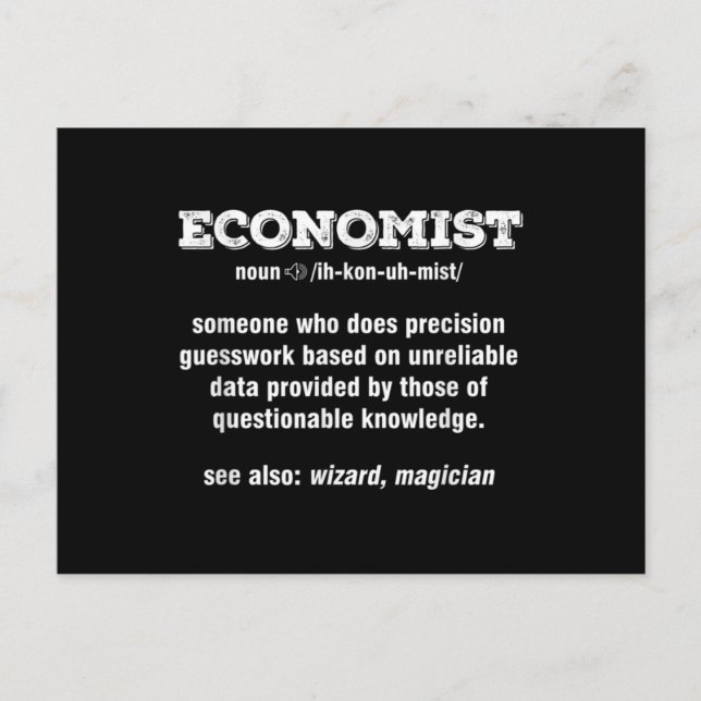 Ekonomistudent beskattning lärare nationalekonom vykort (Framsida)
