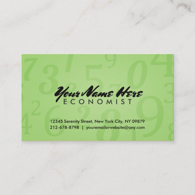 Ekonomvisitkortar Visitkort (Framsida)