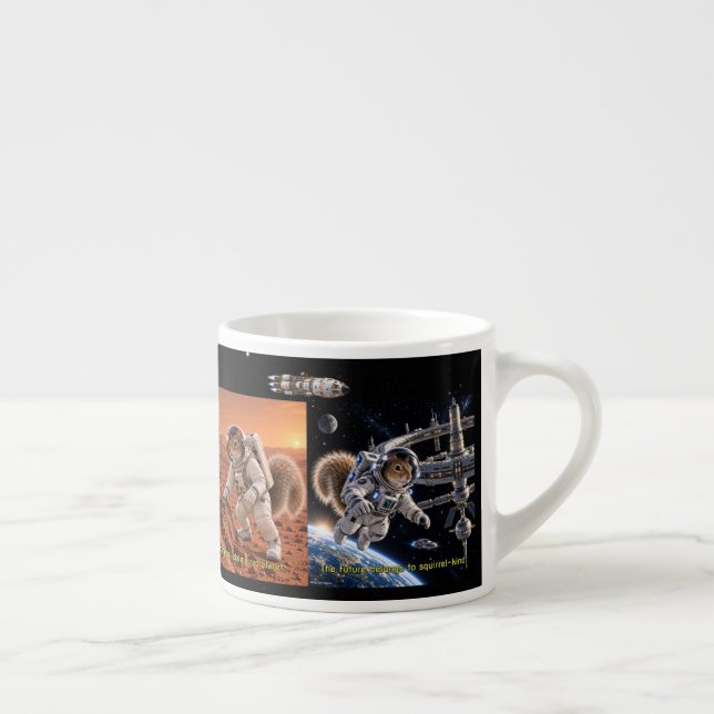 Ekorrar i rymden espressomugg (Höger)