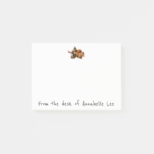 Ekorrar önskar precis att ha roligt post-it block (Framsida)