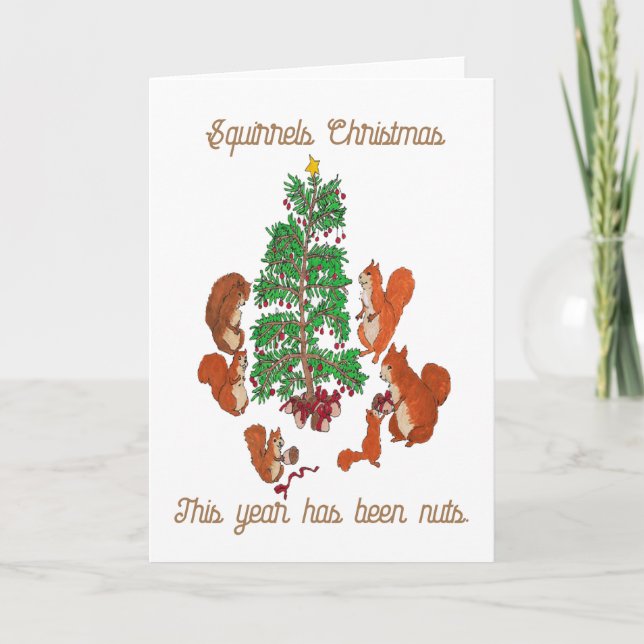 Ekorrarnas jul helgkort (Framsida)