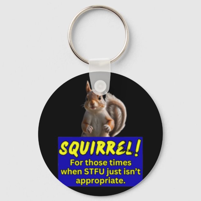 ekorre 2 Sticker Nyckelring (Framsida)