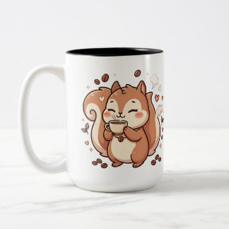 Ekorre 2 Ton Kaffe Mugg Kawaii