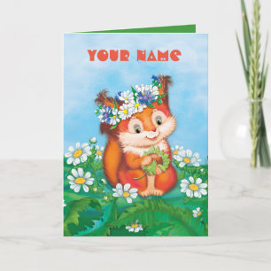 ekorre anteckningskort