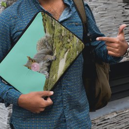 ekorre Blockera ett oblegum-foto från oblekt djur Laptop Fodral