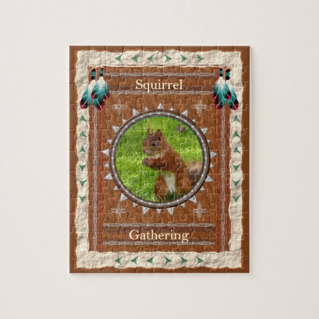 ekorre -    GatheringJigszle Puzzle w/ Gift Box Pussel (Vertikal)