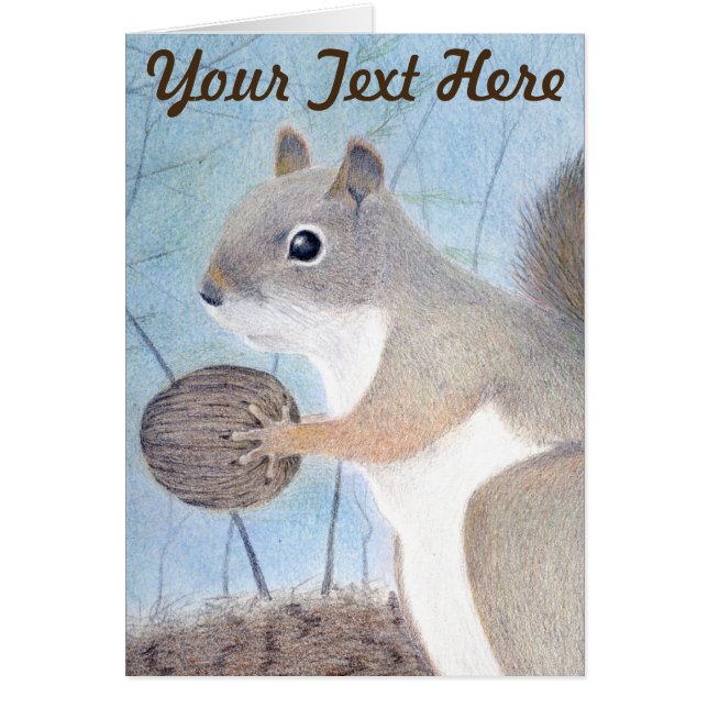 ekorre hälsningskort (Framsidan)