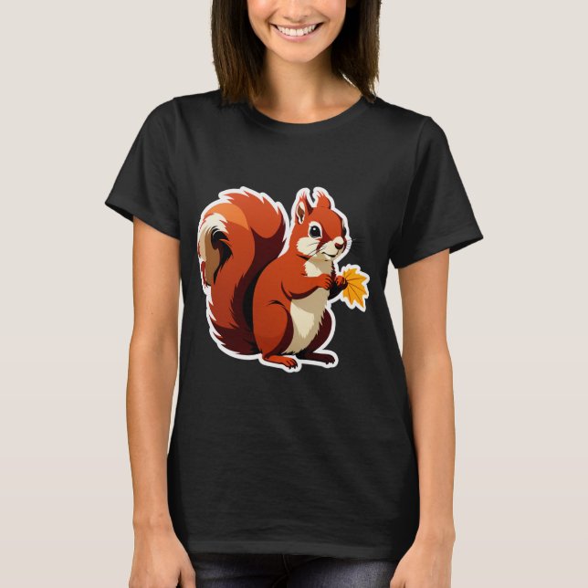 Ekorre Höstskog T Shirt (Framsida)