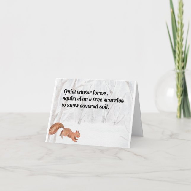 ekorre i Forest 2 - avbldad version Tack Kort (Framsida)