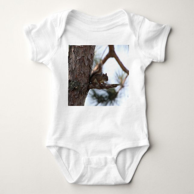 ekorre i Gräs Träd T Shirt (Framsida)