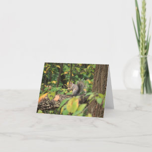 Ekorre i hösten Notecard Kort