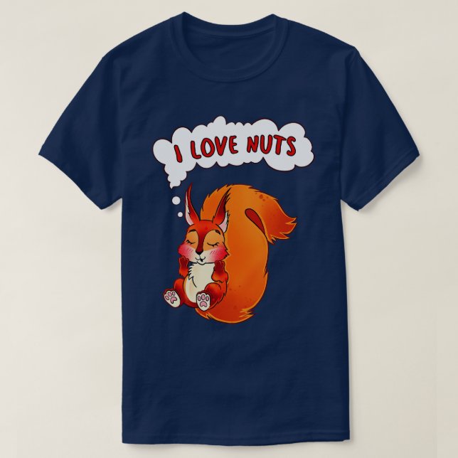 ekorre i Kärlek Nöt T Shirt (Design framsida)