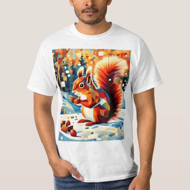 ekorre i snö 5 t shirt (Framsida)