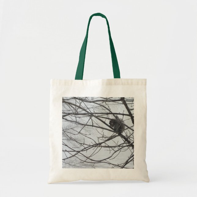 ekorre i Snö Tote Bag Tygkasse (Framsidan)