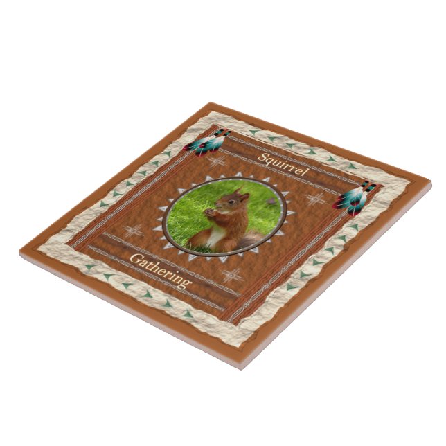 ekorre - Insamling av keramiskt plattor Kakelplatta (Sidan)