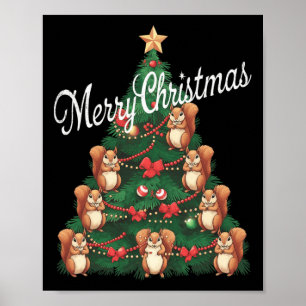 ekorre Julafton Träd-ekorren Julgran Poster