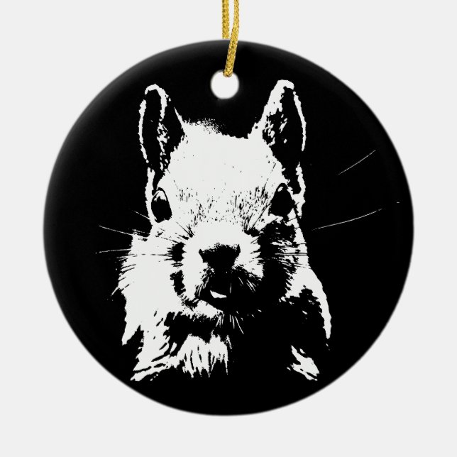 ekorre julgransprydnad keramik (Framsidan)