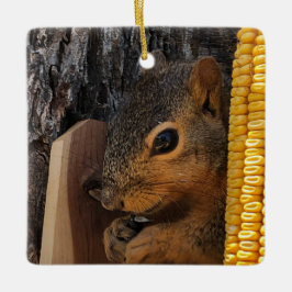 ekorre julgransprydnad keramik