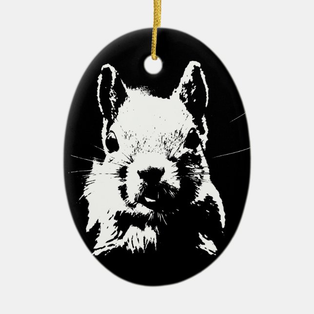 ekorre julgransprydnad keramik (Framsidan)