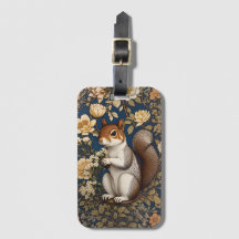 ekorre med Acacia Flowers William Morris