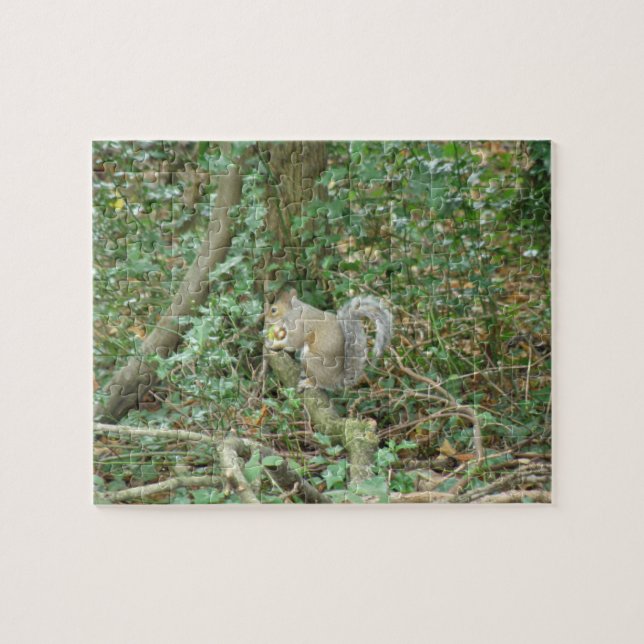 ekorre med Acorn Puzzle Pussel (Horisontell)