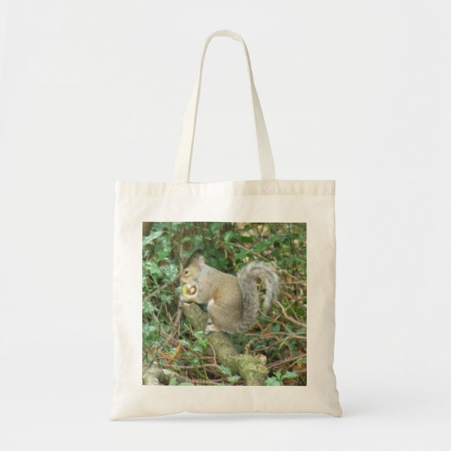 ekorre med Acorn Tote Bag Tygkasse (Framsidan)