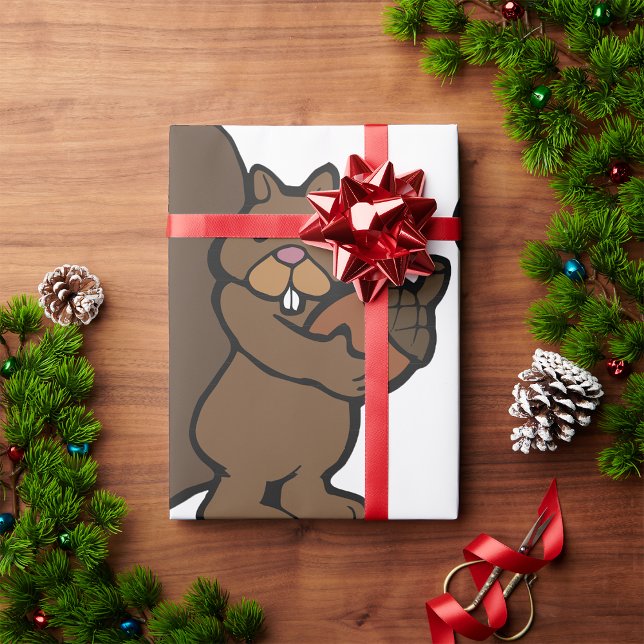 ekorre med akorn presentpapper (Skapare uppladdad)