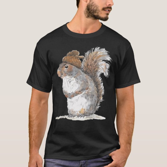 ekorre med ättikshatt t shirt (Framsida)