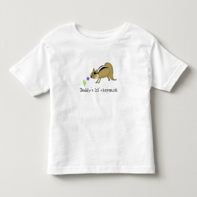 Ekorre med blomma och text t shirt (Framsida)