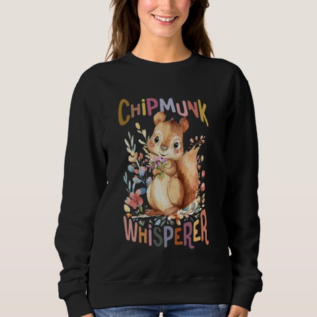 ekorre med blommor söt chipmunk visare squi t shirt (Framsida)