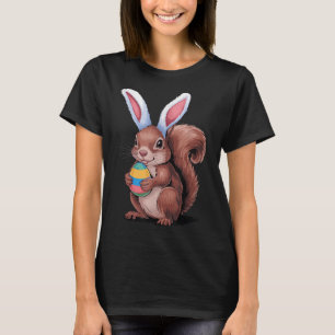 ekorre med Bunny Öron Funny Påsk Kids Boys Gi T Shirt