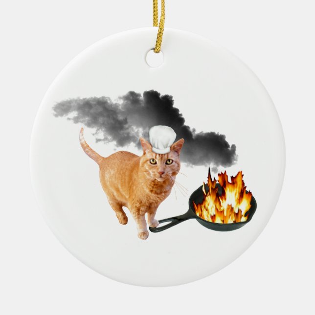 ekorre med Färgad Acorn Ceramic Ornament (Framsidan)